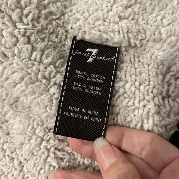 7 For All Mankind Denim Jacket Sherpa Lined Size XL Stretchy Womens's - Picture 8 of 8